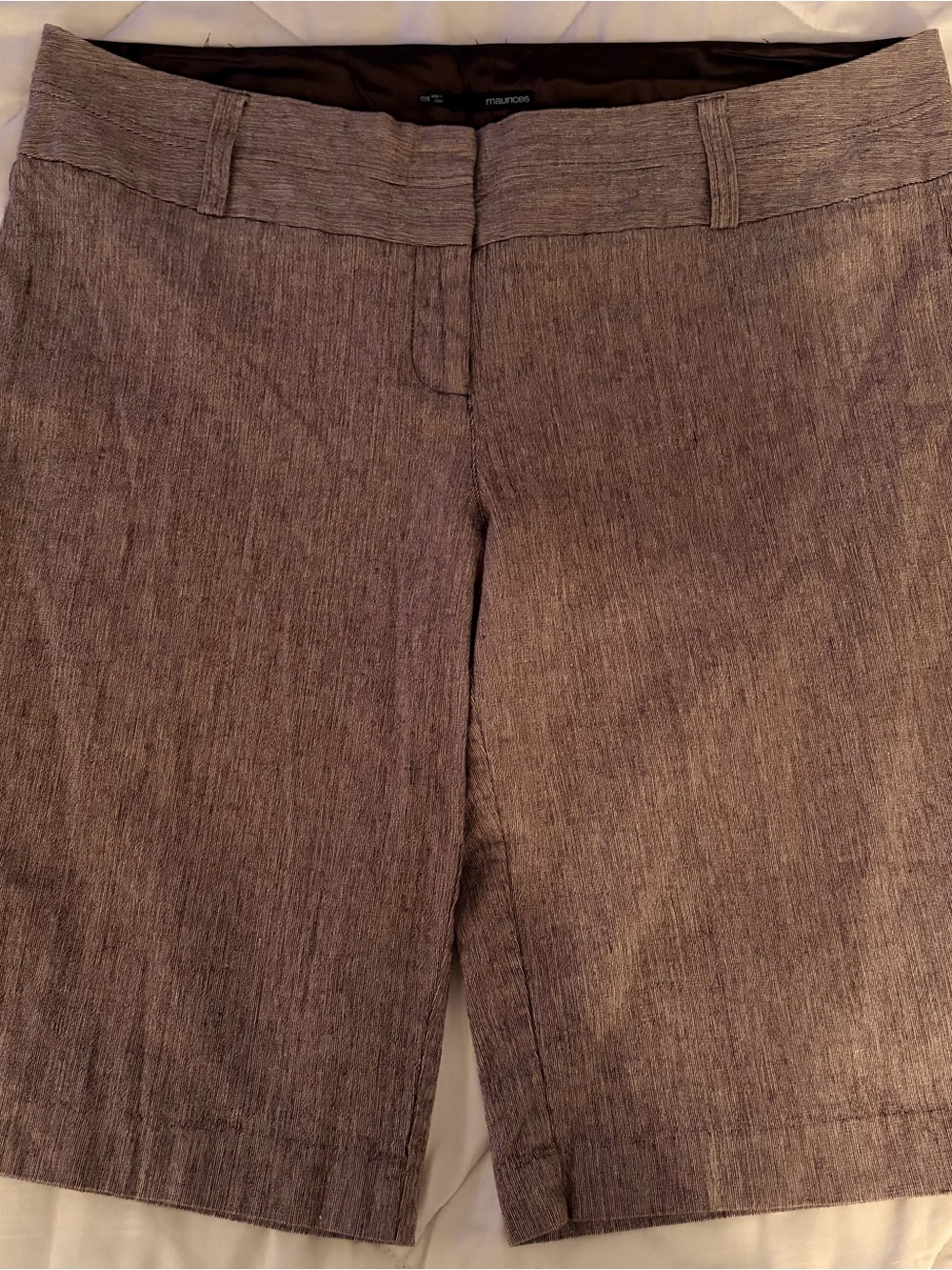 Maurices Heathered Brown Tailored Bermuda Shorts